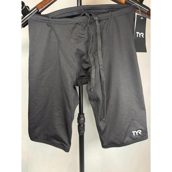 TYR Swim Jammers Mens XS Black Durafast Elite UPF 50+ Chlorine Proof SDUS7A - Picture 1 of 9